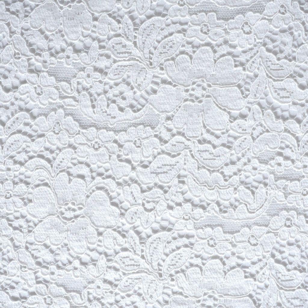 Preview: Spitze mit Baumwolle und Bogenkante ecru